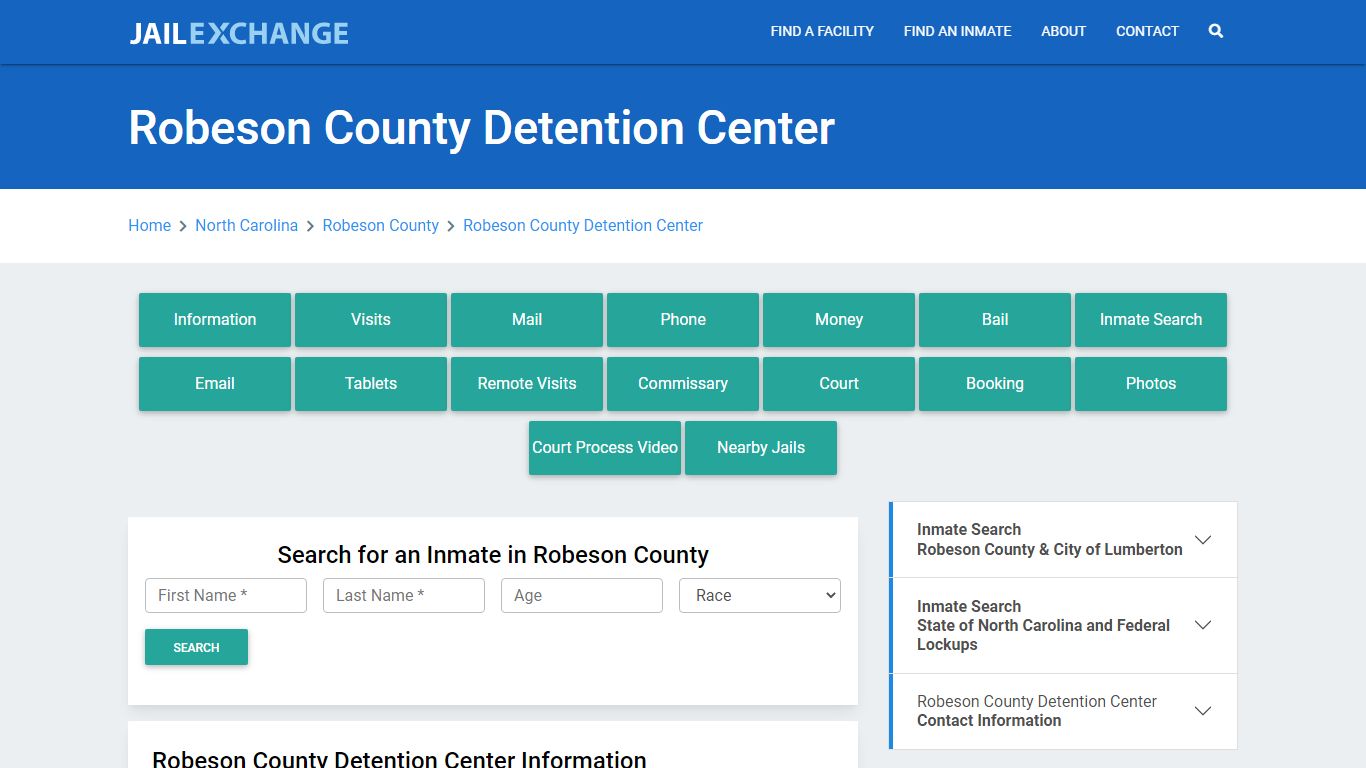 Robeson County Detention Center - Jail Exchange